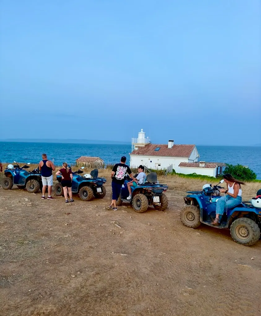 Quad bikes parked during an Istria coastal adventure