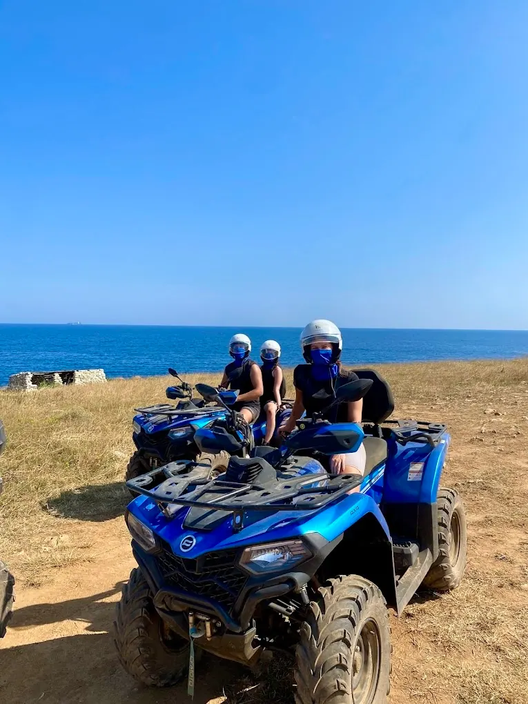 Quad tour guests riding near the Adriatic Sea and Medulin