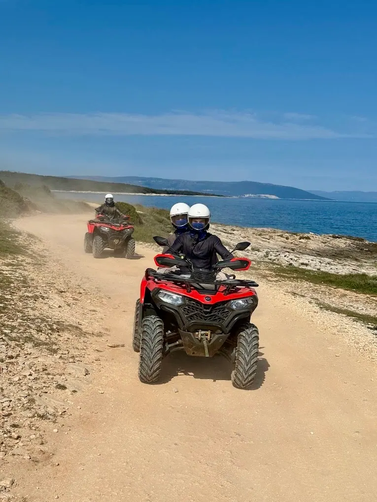 Off-road quad safari trail near Pula and Ližnjan